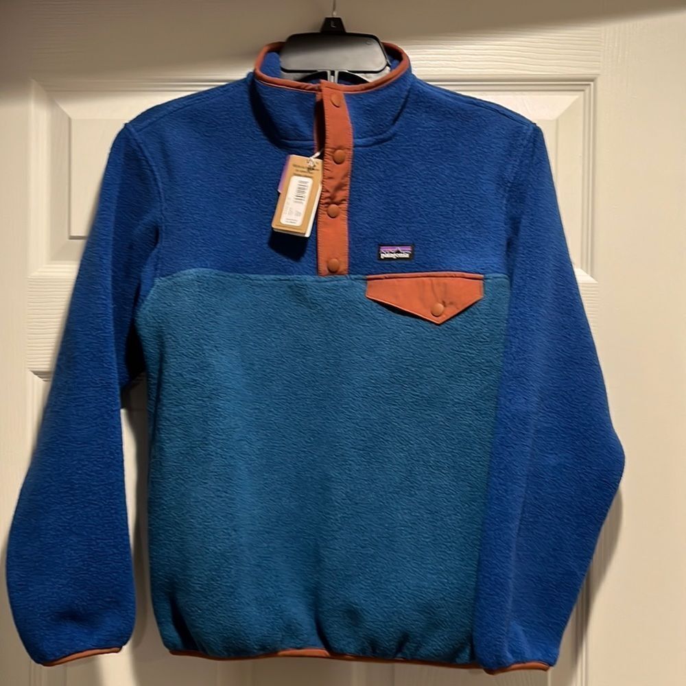 NWT Patagonia Kids Lightweight Synchilla Snap-T Pullover Size Large-12